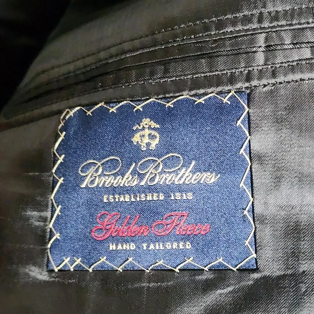 Brooks Brothers Suit Jacket Mens 42 Gray Golden Loro Piana Wool 120s